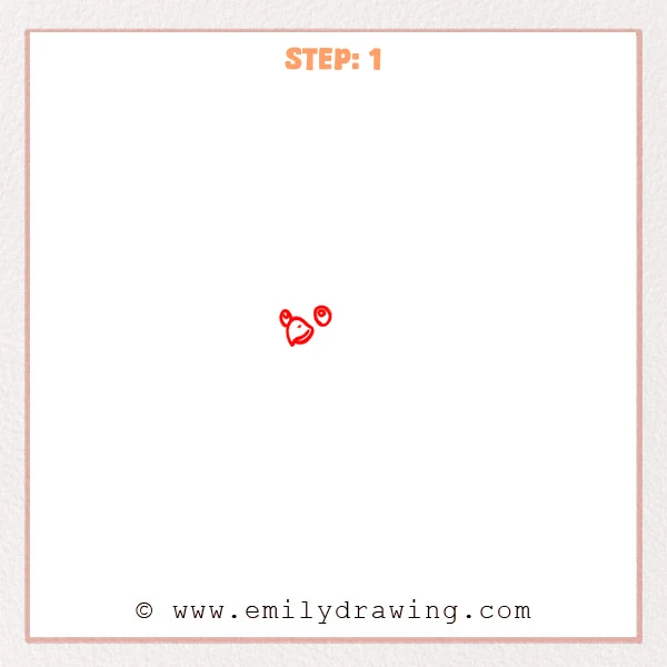 how to draw a flying eagle - Step 1
